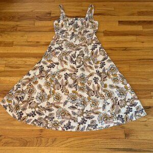Old Navy Linen Blend Floral Dress Sz M